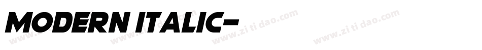 Modern Italic字体转换